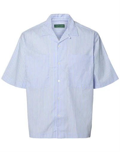 ANNARR - ANRRex Stripes Skjorte - Cashmere Blue/Multi